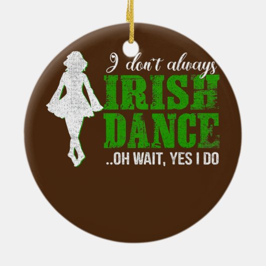 Irish Step Dance Girl Ireland tanzen Irish Dance Keramik Ornament (Hinten)