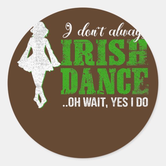 Irish Step Dance Girl Ireland tanzen Irish Dance Runder Aufkleber (Vorderseite)