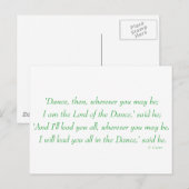 Irish Step Dance - Lord of the Dance Chorus Postkarte (Vorne/Hinten)