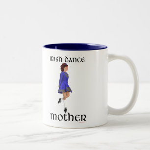 Irish Step Dance Mother - Blue Hard Shoe Zweifarbige Tasse