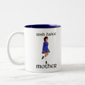 Irish Step Dance Mother - Blue Hard Shoe Zweifarbige Tasse (Links)