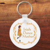 Irish Step Dance Mother - Gold Schlüsselanhänger (Vorderseite)