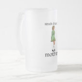 Irish Step Dance Mother - Green Mattglas Bierglas (Vorderseite Links)