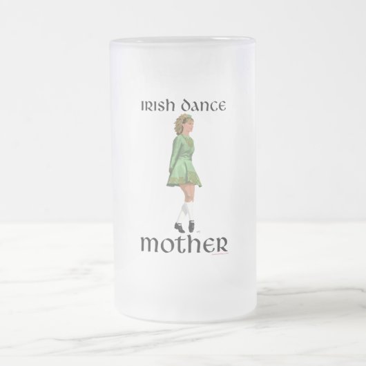 Irish Step Dance Mother - Green Mattglas Bierglas (Mittel)