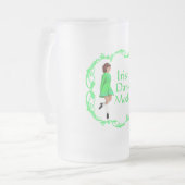 Irish Step Dance Mother - Green Mattglas Bierglas (Vorderseite Links)