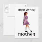 Irish Step Dance Mother - Mauve Postkarte (Vorne/Hinten)
