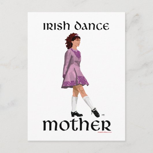 Irish Step Dance Mother - Mauve Postkarte (Vorderseite)