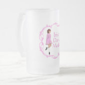 Irish Step Dance Mother - Pink Mattglas Bierglas (Vorderseite Links)