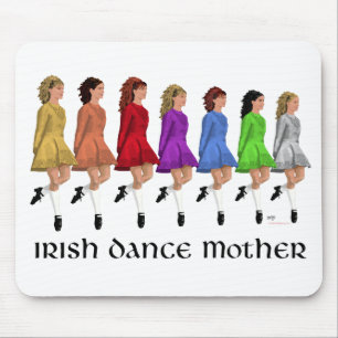 Irish Step Dance Mother - Rainbow Line Mousepad