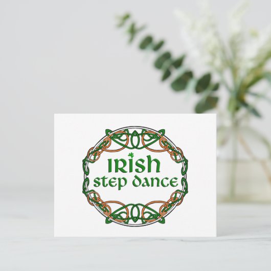 Irish Step Dance Postkarte (Stehend Vorderseite)