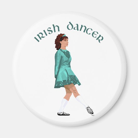 Irish Step Dancer - Aquamarin Magnet (Vorne)