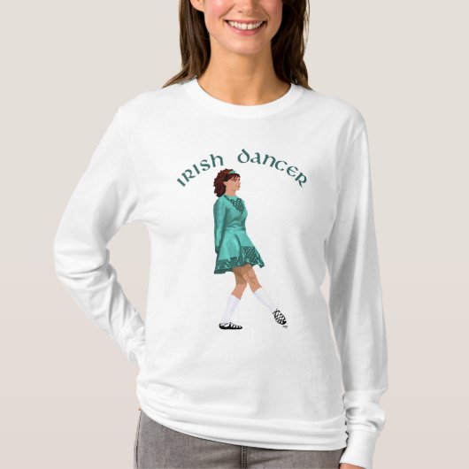 Irish Step Dancer - Aquamarin T-Shirt (Vorderseite)