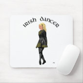 Irish Step Dancer - Black Dress, Blonde Hair Mousepad (Mit Mouse)