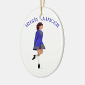 Irish Step Dancer - Blue Keramikornament (Links)