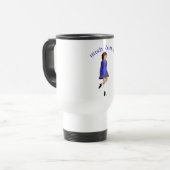 Irish Step Dancer - Blue Reisebecher (Vorderseite Links)