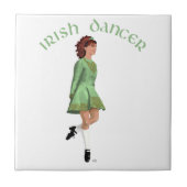 Irish Step Dancer - Green Fliese (Vorderseite)