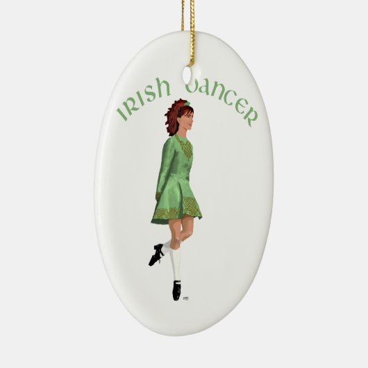 Irish Step Dancer - Green Keramikornament (Rechts)