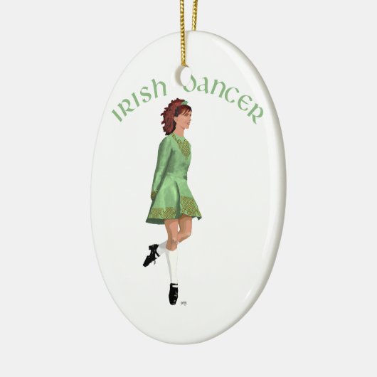 Irish Step Dancer - Green Keramikornament (Links)