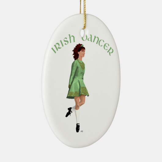 Irish Step Dancer - Green Keramikornament (Rechts)