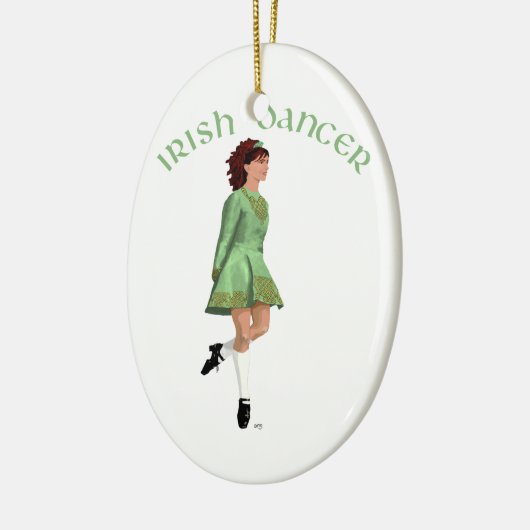 Irish Step Dancer - Green Keramikornament (Links)