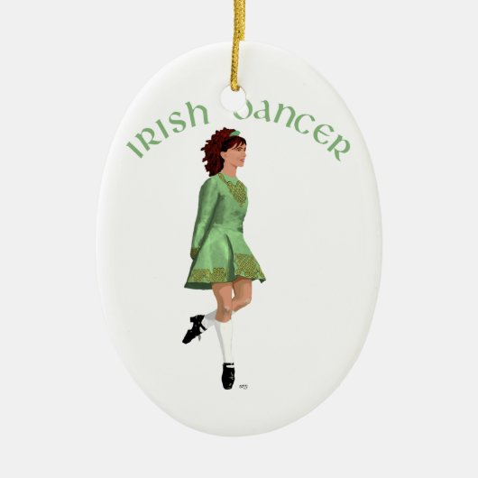 Irish Step Dancer - Green Keramikornament (Vorne)