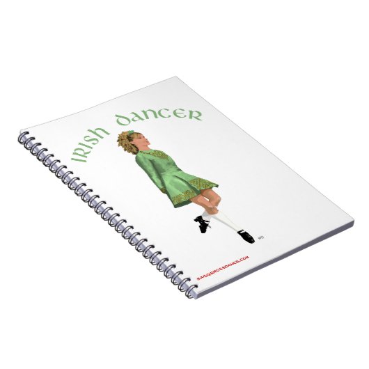 Irish Step Dancer - Green Notizblock (Rechte Seite)