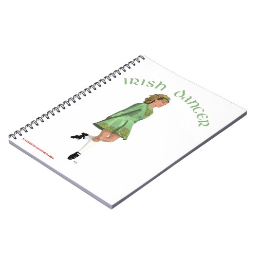 Irish Step Dancer - Green Notizblock (Linke Seite)