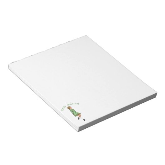 Irish Step Dancer - Green Notizblock (angewinkelt)