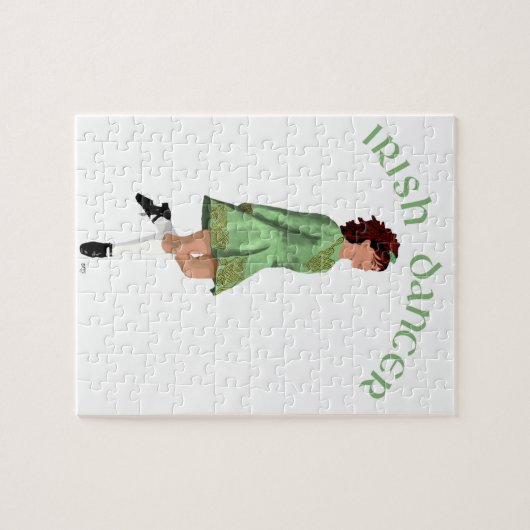 Irish Step Dancer - Green Puzzle (Horizontal)