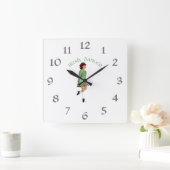 Irish Step Dancer - Green Quadratische Wanduhr (Zuhause)