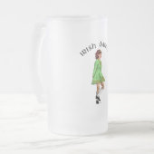 Irish Step Dancer in Green Dress Mattglas Bierglas (Vorderseite Links)