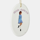Irish Step Dancer Light Blue Keramik Ornament (Rechts)