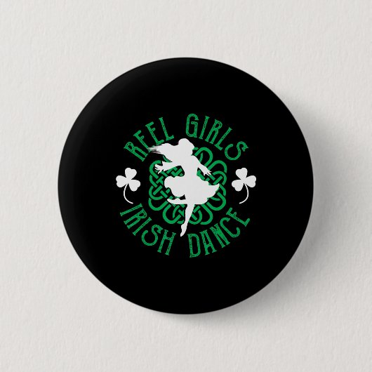 Irish Step Dancer Step Dancing Reel Girls II Button (Vorderseite)