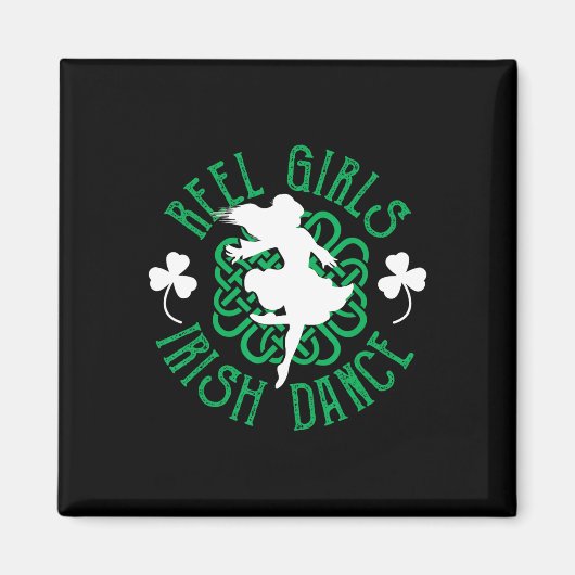 Irish Step Dancer Step Dancing Reel Girls II Magnet (Vorne)