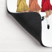 Irish Step Dancers - Rainbow Line Dancers Mousepad (Ecke)