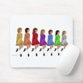 Irish Step Dancers - Rainbow Line Dancers Mousepad (Mit Mouse)