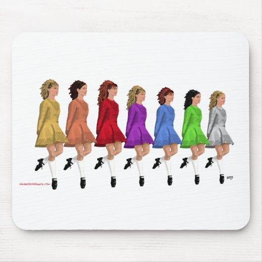 Irish Step Dancers - Rainbow Line Dancers Mousepad (Vorne)