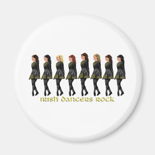 Irish Step Dancers Rock Magnet
