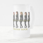 Irish Step Dancers Rock Mattglas Bierglas (VorderseiteRechts)