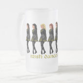 Irish Step Dancers Rock Mattglas Bierglas (Vorderseite Links)
