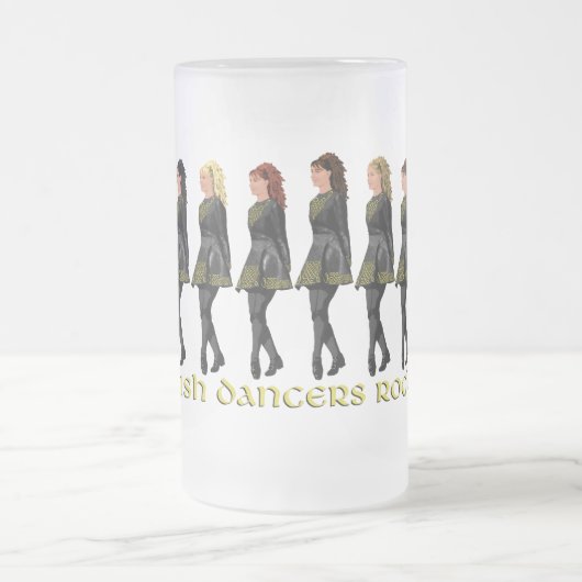 Irish Step Dancers Rock Mattglas Bierglas (Mittel)