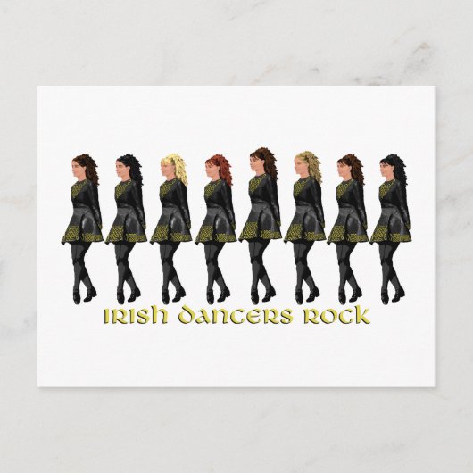 Irish Step Dancers Rock Postkarte (Vorderseite)