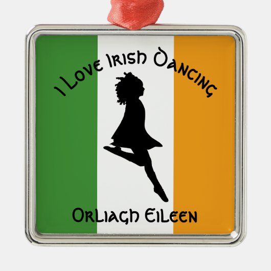 Irish Step Dancing Anpassen mit Name Ornament Aus Metall (Vorne)