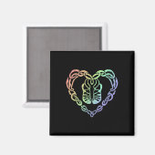 Irish Step Dancing Celtic Knot Heart Magnet (Vorderseite/Rückseite)