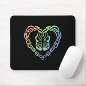 Irish Step Dancing Celtic Knot Heart Mousepad (Mit Mouse)