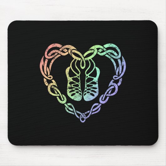 Irish Step Dancing Celtic Knot Heart Mousepad (Vorne)