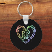 Irish Step Dancing Celtic Knot Heart Schlüsselanhänger (Vorderseite)