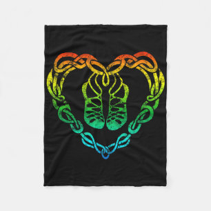 Irish Step Dancing Celtic Knot Heart T Shirt Gift Fleecedecke