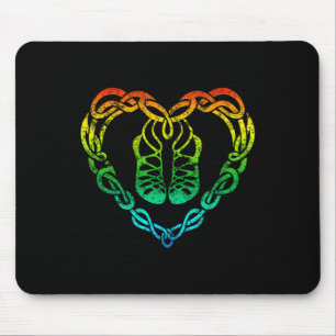 Irish Step Dancing Celtic Knot Heart T Shirt Gift Mousepad