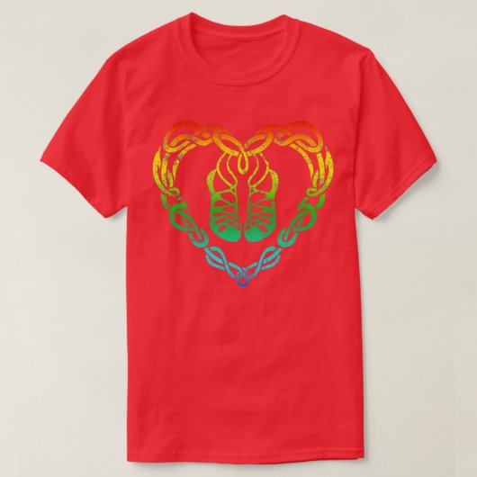 Irish Step Dancing keltic Knot Heart Gift T-Shirt (Design vorne)